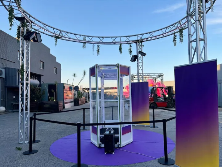 Cabina de viento en un evento (2)