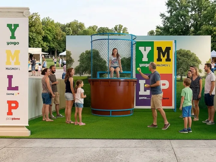 Dunk tank (tanque de agua) en un evento (1)