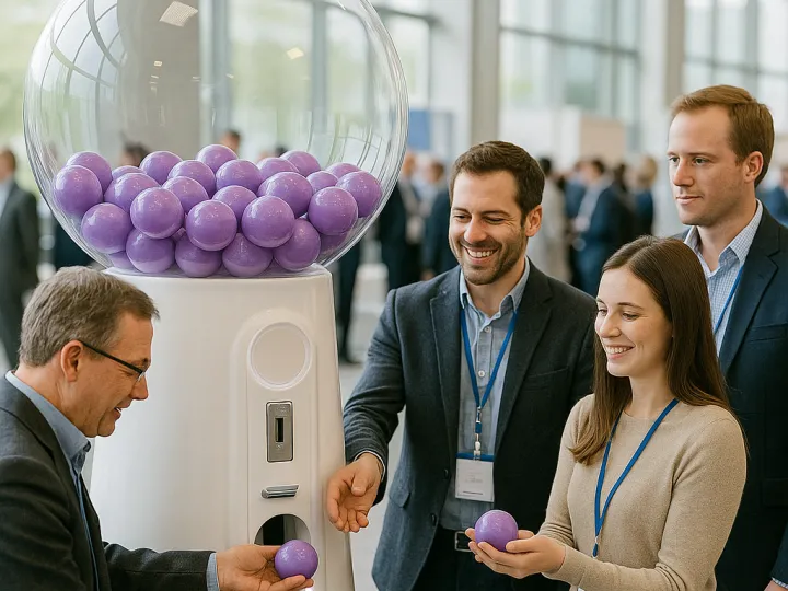 Capsule prize dispenser at an event (6)