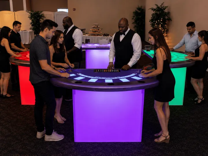Mesas de casino LED en un evento (1)