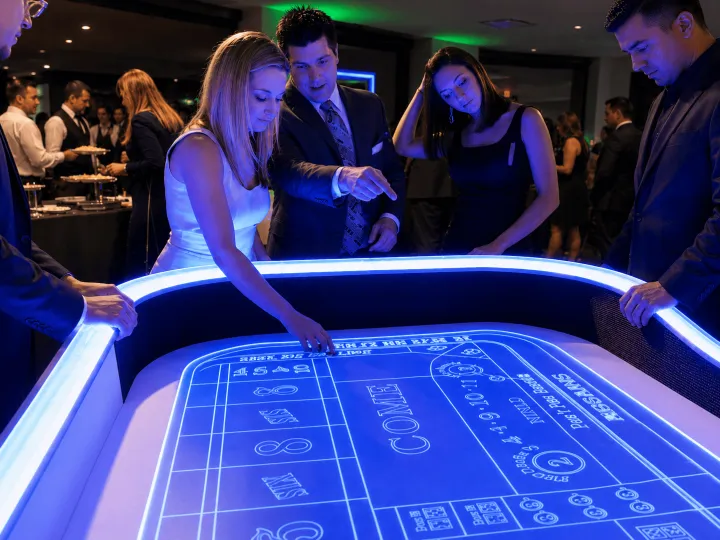 Taules de casino LED en un esdeveniment (4)